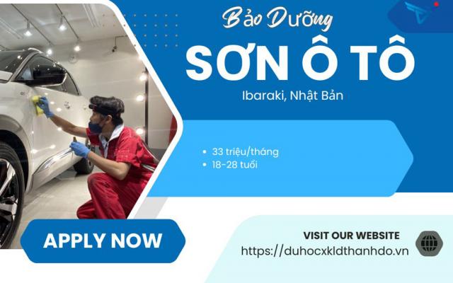 Đi Xuất Khẩu Lao Động Nhật Bản - Đơn Hàng Bảo Dưỡng, Sơn Ô TÔ