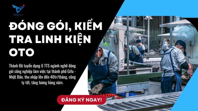 XKLĐ nhật bản đơn hàng đóng gói, kiểm tra linh kiện ô tô