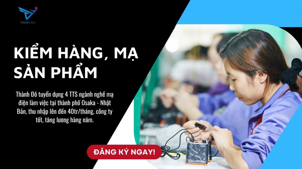 Đơn hàng kiểm hàng, mạ sản phẩm Nhật Bản 