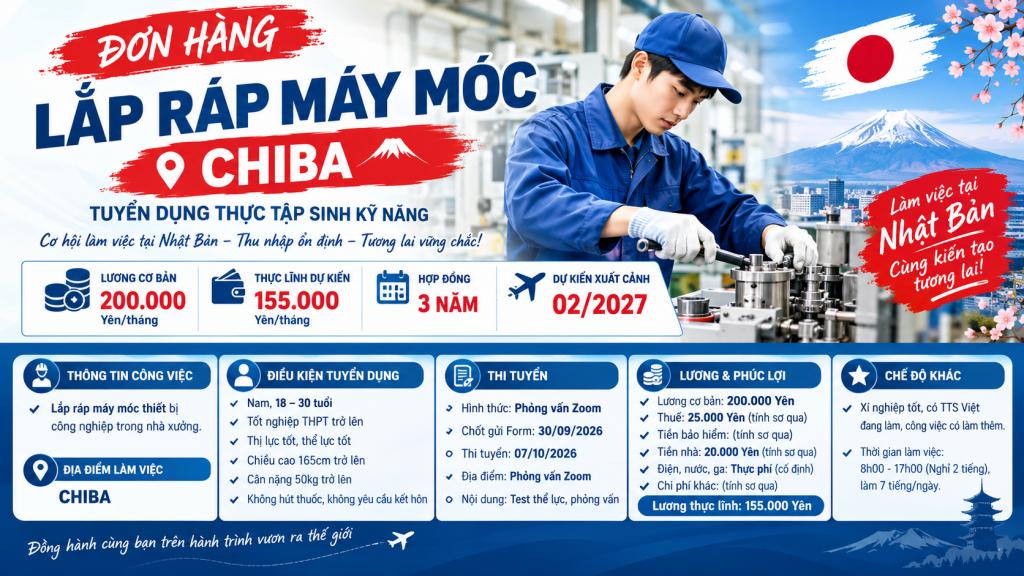 Đơn hàng lắp ráp máy móc