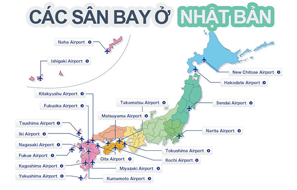 Bản đồ sân bay Nhật Bản