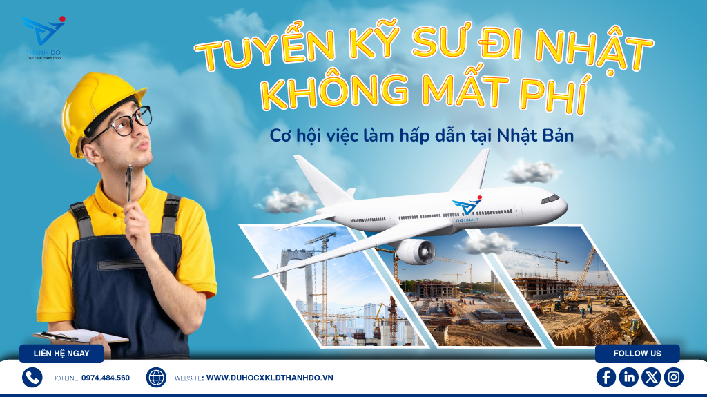 Tuyển kỹ sư đi Nhật không mất phí: Cơ hội việc làm hấp dẫn tại Nhật Bản