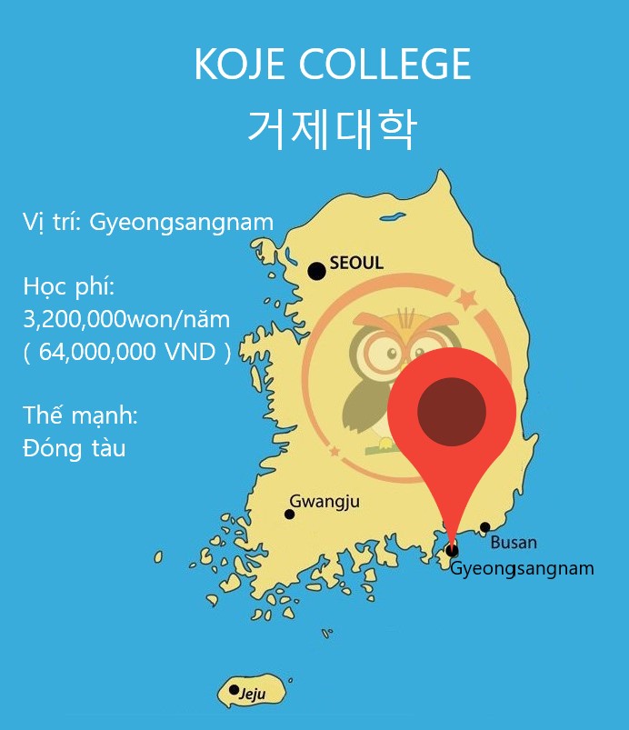 Trường Đại học Koje vị trí địa lý