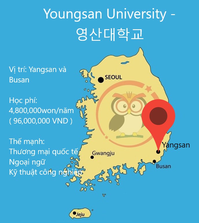 Vị trí trường Đại học Youngsan