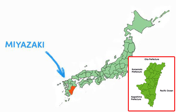 Vị trí địa lý tỉnh miyazaki